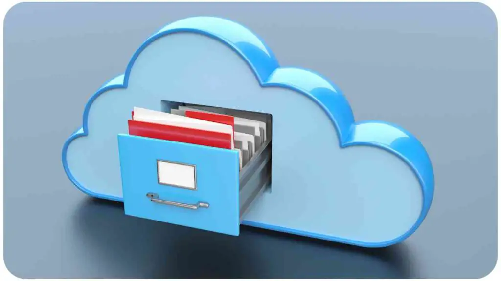 3d illustration of a file folder in a cloud